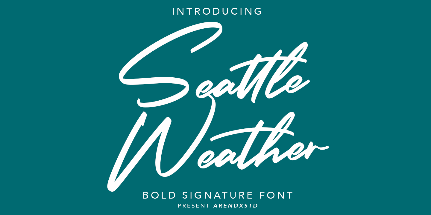 Пример шрифта Seattle Weather #1